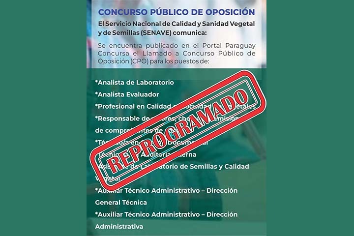 Reprogramarán la Evaluación de los Concursos Públicos de Oposición